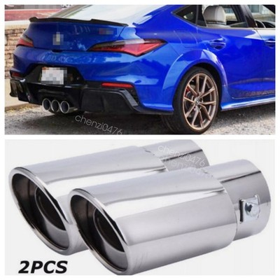 2x For Acura Integra 23-25 Exhaust Pipe Rear Tail Muffler Chrome Steel Tip US