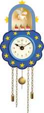 Wendt & Kühn Wanduhr 'Wanduhr, blau, mit Schwebeengel - 14cm'