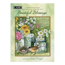 Lang Companies,  Bountiful Blessings Monthly 2026 Pocket Planner, 4.9'' X 6.6'',
