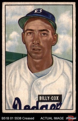 1951 Bowman #224 Billy Cox Dodgers 2.5 - GD+