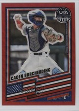 2026 Panini Stars & Stripes Prizm Ruby Wave Prizm Caden Borcherding #64 1n5