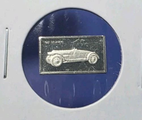 Vintage 1937 Delahaye Car - 1.6 Gram .925 Sterling Silver Mini Bar Proof Ingot