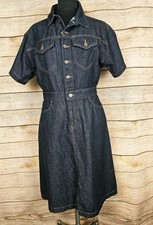 Vintage NEW Levi Strauss Denim Short Sleeve Dress Size Small