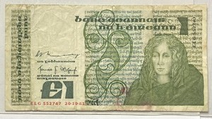 1981 Ireland 1 Pound Banknote Combine Shipping
