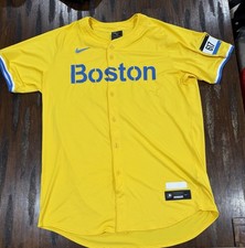 Nike 2021 Boston Red Sox City Connect Authentic Jersey Gold Size:52 XL #11 NWOT