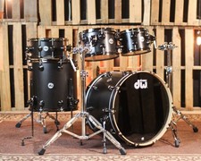 DW Collector's SonicPly Ebony Satin Oil Drum Set - 22,10,12,16,14sn - SO 1412867