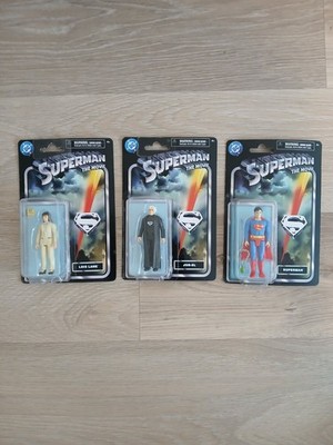 (3 Lot) Spin Master DC Superman The Movie Superman Lois Lane Jor-El Complete