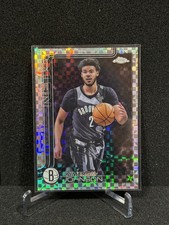 2025-26 TOPPS CHROME BASKETBALL X-FACTOR REFRACTOR CAMERON JOHNSON NETS #84