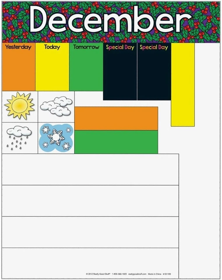 Educational Classroom Poster - Daily Calendar Display New - Image 4 of 4