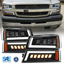 LED DRL Headlight DOT Bumper Lamp For 2003-2007 Chevy Silverado 1500 2500 3500