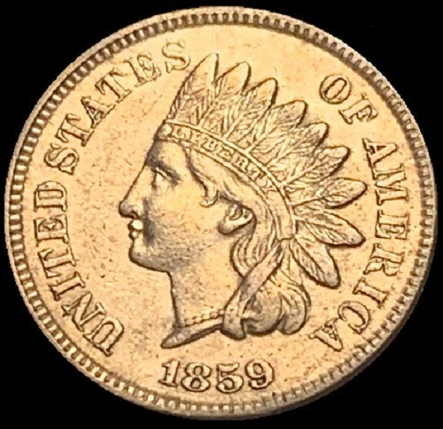1859 INDIAN HEAD CENT POPULAR FIRST YEAR CHOICE AU (IH992)