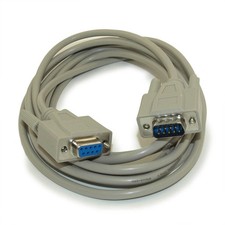 10ft Serial NULL-MODEM DB9/DB9 Male to Female Cable