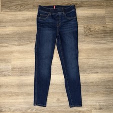 Spanx Ankle Skinny Jeans Dark Wash Stretch Denim Small Petite Pull On