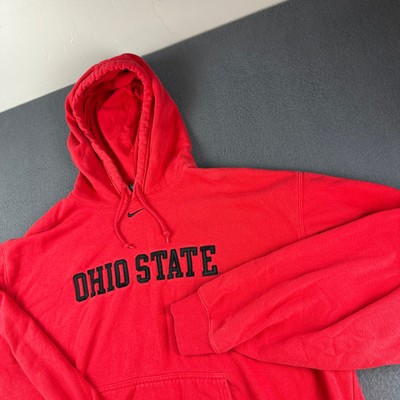 Vintage 90's Ohio State NCAA Team Nike Embroidered Center Swoosh Hoodie Mens 2XL