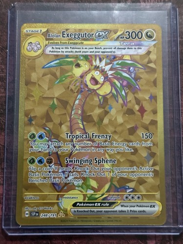 Alolan Exeggutor ex 248/191 Hyper Rare Surging Sparks Pokemon Near Mint Gold
