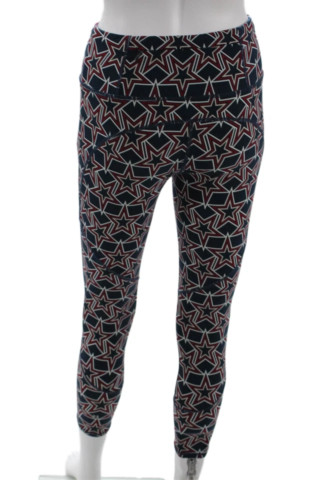 Leggings recortados al tobillo Sweaty Betty para mujer azul oscuro estrellas talla S Foto 3 de 4