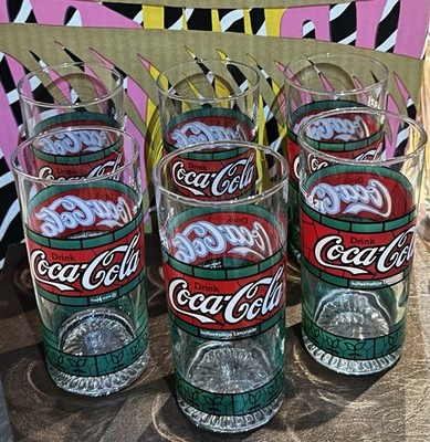 6x Coca-Cola Gläser 0,2L Vintage 70er 80er   original kein Nachdruck   wie neu