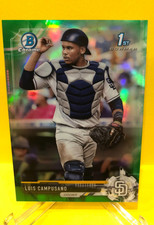 2017 Bowman Chrome Draft Green Refractor Luis Campusano Rookie RC #'d 5/99    Y1