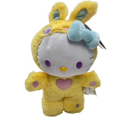 Hello Kitty Easter Side Stepper Musical Greeter Yellow Bunny Hop NWT