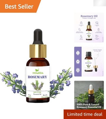 Aromatherapy Rosemary Essential Oil for Hair Growth & Calming Scents - 1 Fl Oz