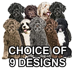 Portuguese Water Dog Sticker Self Adhesive Decal PWD Various Sizes Made in UK
