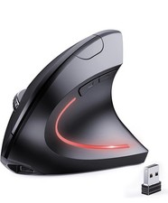 Bluetooth and 2.4G (2-In-1) Rechargeable Wireless Mouse, Ergonomic Vertical Desi