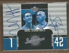 2002-03 Upper Deck Inspirations Jared Jeffries/Jerry Stackhouse Auto/1600 BSK