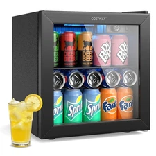 Beverage Refrigerator Cooler 1.3 Cu. Ft. 12 Bottles 55 Cans Mini Fridge for Wine