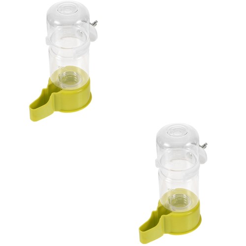 Set of 2 Parrot Drinking Fountain Bird Water Feeder Automatic Dispenser Pet