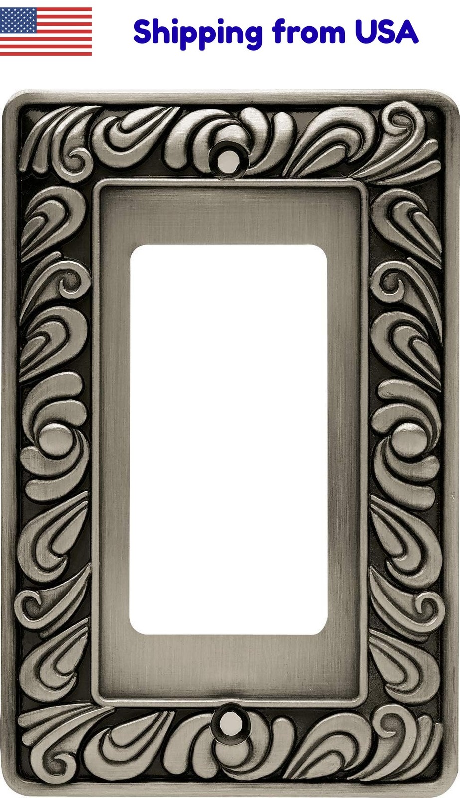 Brushed Satin Pewter Single Decorator Switch Cover - 1-pack
