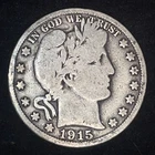 1915 S Silver Barber Half Dollar, Has Character And Eye Appeal