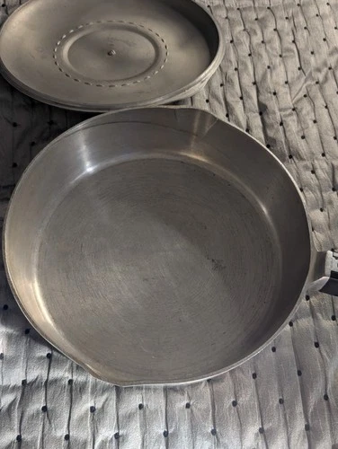 1950"S Wagner Ware Sidney O Magnalite 12" Fryer Skillet with Lid  4570-P Vintage