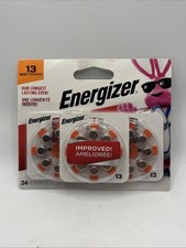 Energizer Size 13 Hearing Aid Batteries 24 Pack Zinc Air Long Lasting Orange