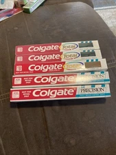 5 LOT Colgate Total Precision Vintage NOS Triple Action Bristles Soft