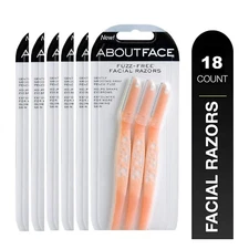 18 About Face Razors Fuzz Free Facial Shaving Exfoliating Face Lips Eyebrows Kai
