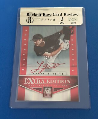 2012 Elite Extra Edition Prospects RED INK #111 Lucas Giolito RC AUTO 12/25
