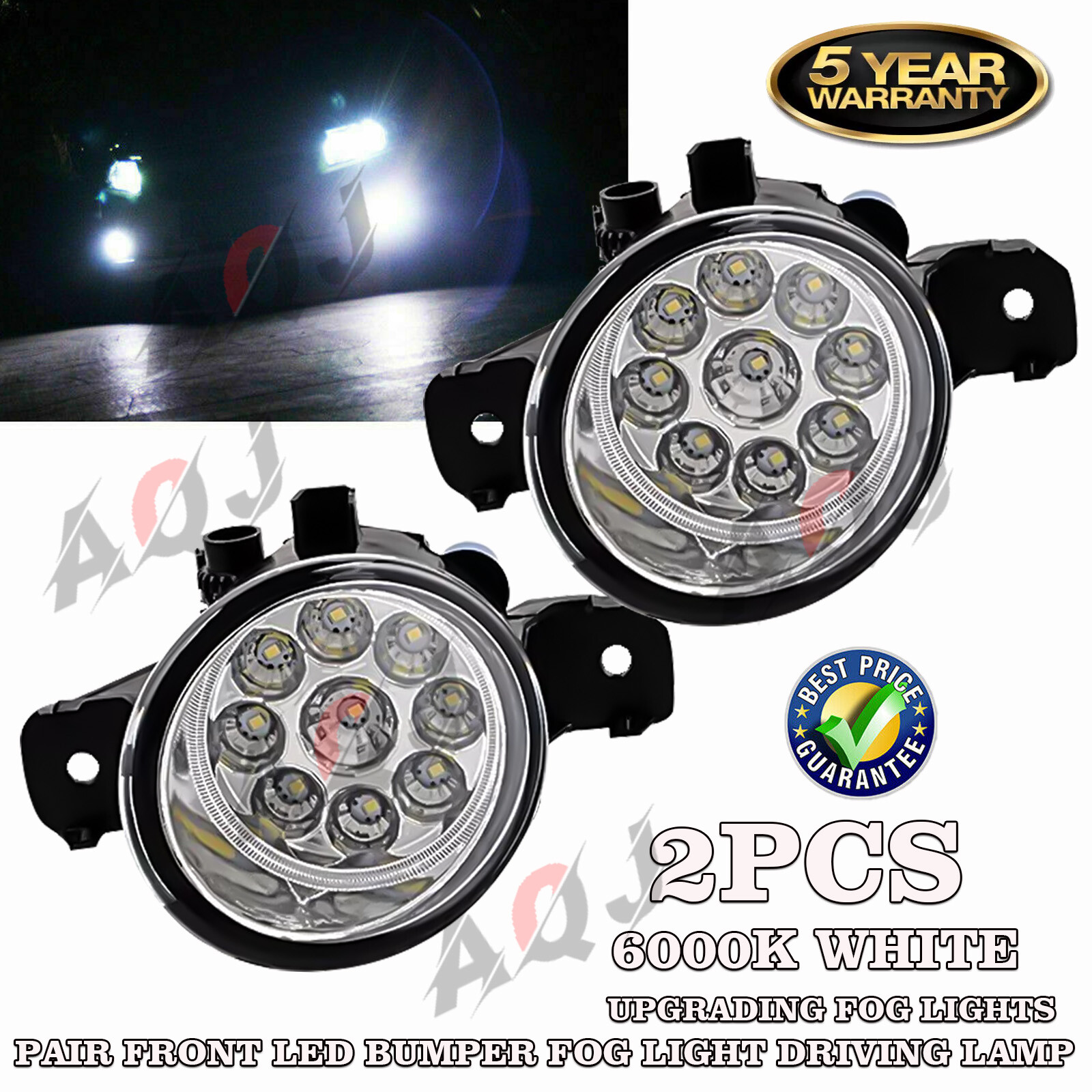 2x New Bumper White LED Fog Light Lamp Driver For INFINITI JX35 2013 US