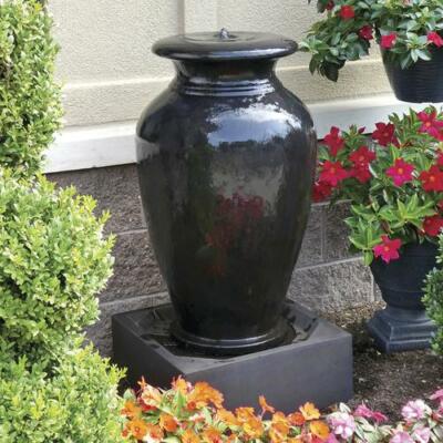 38 5 Burnt Umber Outdoor Garden Yard Planter Jar Cascading Pump Water Fountain 38 5 Burnt Umber Outdoor Garden Yard, Enchanted Garden Water Fountain Parts List