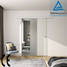 Interior Sliding Barn Glass Door Aluminum-Alloy Rail Track Kit 900/1000mm Width