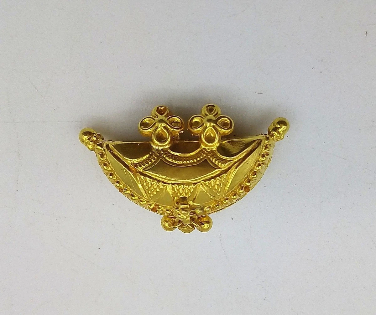 VINTAGE ANTIQUE GOLD PENDANT NECKLACE AMULET BEAUTIFUL AMULET