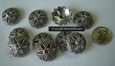 Bead Caps HUGE Filigree 10pcs Silver plated zinc spacer beading supplies FPS156