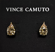 NEW VINCE CAMUTO ROSE GOLD PEAR SHAPE CRYSTAL STUD EARRINGS
