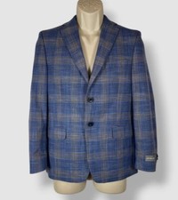 Michael Kors Boy's Blue Plaid Classic-Fit Sport Coat Jacket Size 16R