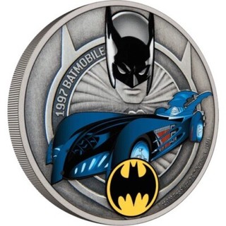 BATMOBILE 1997 DC Comics 1 Oz Silver Coin $2 Niue 2021