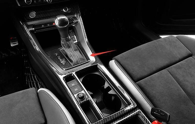 Cuadro de cambio de marchas consola central de fibra de carbono para Audi Q3 RS Q3 2019-2023 Foto 4 de 4