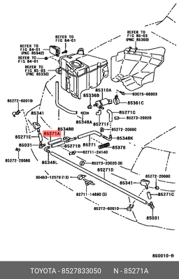 Genuine OE washer tube, 8527833050 for TOYOTA 85278-33050 | eBay 
