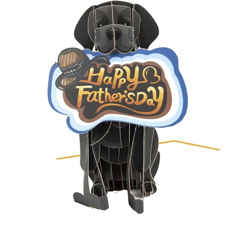 Up With Paper Holiday Dogs Pop-Up Panoramic Greeting Card - Moving Pull-Tab Christmas Card - View #2