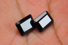 4 Pcs Lot AAA Beautiful Top Quality Octagon Cut Black Spinel Gemstones 6x8mm