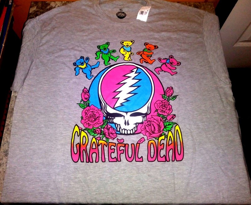GRATEFUL DEAD MENS T SHIRT XL XLARGE SHORT SLEEVE STEAL YOUR FACE TOUR BEAR NWT