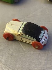 Vintage Nakamura Mini White Red Blue  Black Tin Litho Toy Car Made in Japan